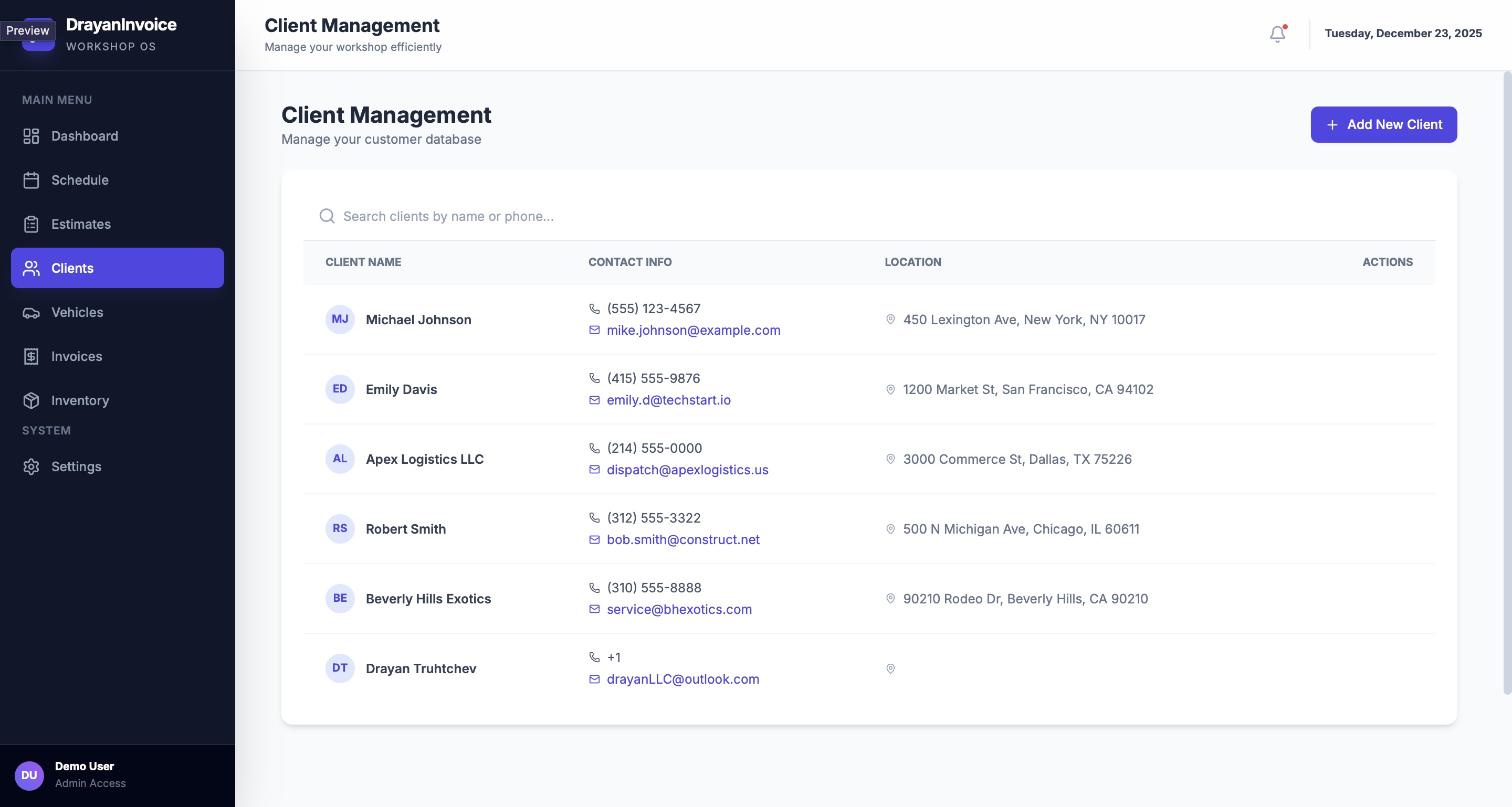Fiche Client